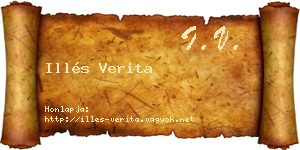 Illés Verita névjegykártya